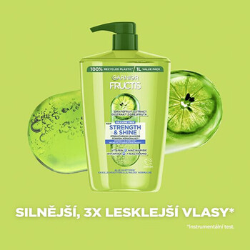 Fructis Strength & Shine Strengthening Shampoo - Posilňujúci šampón pre všetky typy vlasov bez lesku a sily
